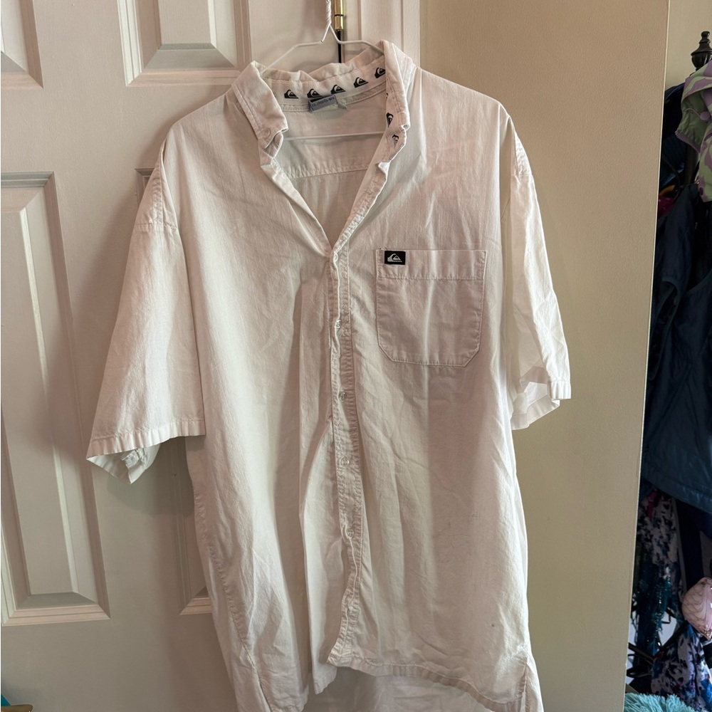Quiksilver Men's White Shirt